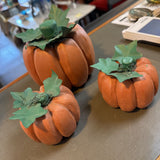 Set of 3 wood Wooden Pumpkins