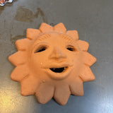 Sun Face Pottery Hanging Decor