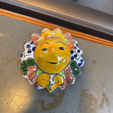 Sun Face Pottery Hanging Decor
