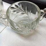 Vintage Indiana Glass Willow Sugar and Creamer Set