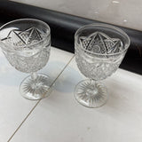 American Brilliant Cut Glass Wine Glass