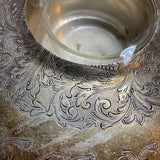 Vinatge Silverplate Dish w/Glass Centerpiece