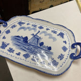 Vintage Delft Ceramic Tray w/Handles