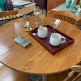 Maple 42" Round Table w/Leaf and 4 Chairs