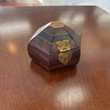 Vintage Octagonal Inlaid Wooden Jewelry/Trinket Box