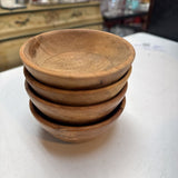 Set of 4 Small Wooden Bowls