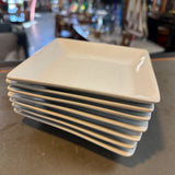 Pottery Barn Square Appetizer Plates - Set of 7