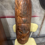 Hand Carved Wooden Fijian "Love" Tiki Mask