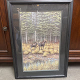 Arnold Nogy Wildlife Moose in Marsh Print