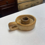 Carved Stone Chamberstick Candle Holder
