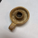 Carved Stone Chamberstick Candle Holder