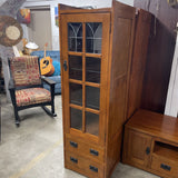 Mission Style Glass Cabinet