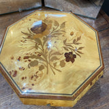 Octagonal Wood Inlay Music Box "Hey Jude"