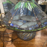 Tiffany Style Dragonfly Stained Glass Lamp
