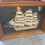 Shadow Box Art of "Flying Cloud 1850" Sailboat