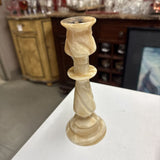 Hand-Carved Onyx Stone Candlestick Holder