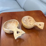 Traditional Scandinavian Kuksa Carved Wooden Drinking Cup "Memory of Rindalen 1987" Inscription
