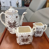 Mason's Patent Ironstone "Bow Bells" Tea and Coffee 3-Piece Set