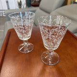 Vintage Etched Crystal Cocktail Glass