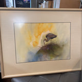 Great Blue Heron Watercolor by Peter Lee