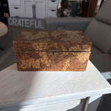 Flemish Art Wood-Burned Pyrography Box