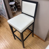 Faux-Leather Bar Stools w Backrest
