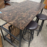 Kitchen Island/Bar + 2 Stools