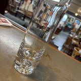 Clear Cylindrical Glass Vase w Heavy Base
