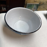 Small Graniteware Blue Swirl Bowl