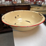 Graniteware Bowl - Red/Tan