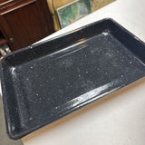 Black Rectangle Graniteware Pan
