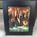 Framed Dog Poker Print