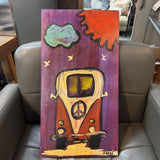 VW Bus Painting on Wood