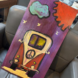 VW Bus Painting on Wood