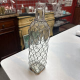 Chicken Wire Covered Glass Vase/Bottle