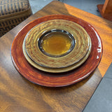 Art Glass Plate Set/Candle Stand