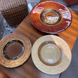 Art Glass Plate Set/Candle Stand