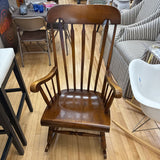 Vintage Wood Spindle-Back Rocking Chair