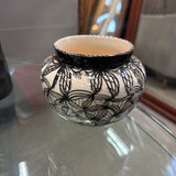 Hand Painted Botanical/Geometrical Ceramic Pot