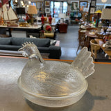 Vintage Indiana Glass Hen-On-Nest Covered Dish
