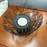 Wrought Iron Scrollwork Centerpiece Candle Holder
