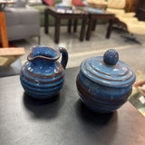 Studio Pottery Cream & Sugar Set