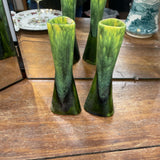 Vintage Drip Glaze Bud Vases (Set of 2)