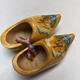 Vintage Wooden Dutch Shoe Pair