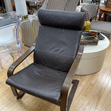 Ikea POÄNG Leather Arm Chair