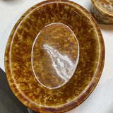Vintage Spongeware Oval Bowl