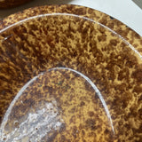 Vintage Spongeware Oval Bowl