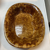 Vintage Spongeware Oval Bowl