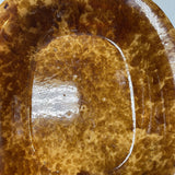 Vintage Spongeware Oval Bowl