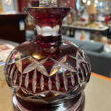Vintage Ruby Cut-To-Clear Crystal Decanter